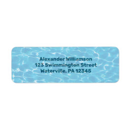 Rücksendeadresse unter dem Wasserschwimmbecken