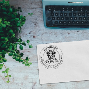 Rücksendeadresse von Airdale Terrier Dog Gummistempel