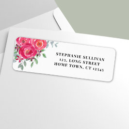 Rücksendeadresse von Aquarellfarbe Rosa