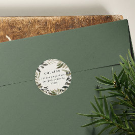 Rücksendeadresse von Bronzed Branches Runder Aufkleber
