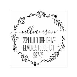 Rücksendeadresse von Familiennamen Permastempel