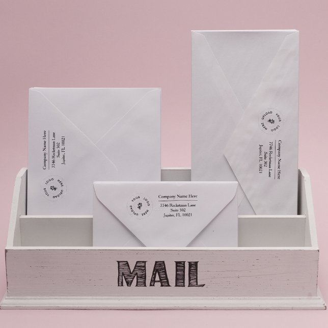 Rücksendeadresse von Firmenlogos Briefmarke Gummistempel (Von Creator hochgeladen)