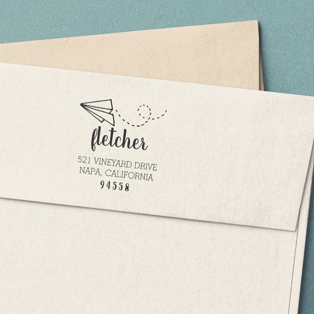 Rücksendeadresse von Flugzeug Permastempel (Von Creator hochgeladen)