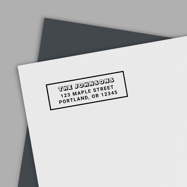 Rücksendeadresse von Grenzblöcken und fetten Famil Permastempel (Von Creator hochgeladen)