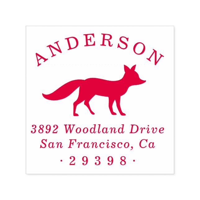 Rücksendeadresse von Holzfuchs Permastempel (Design)