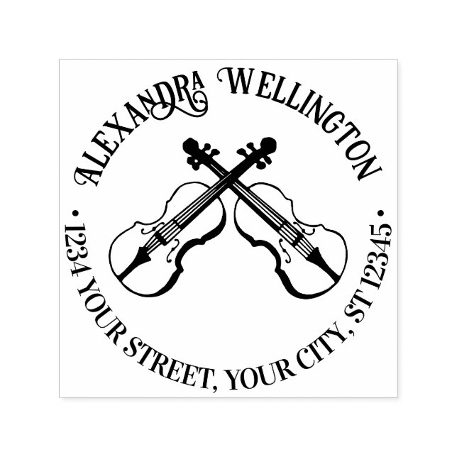 Rücksendeadresse von Musik über die Grenzen hinweg Permastempel (Design)