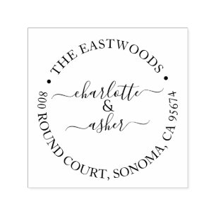 Rücksendeadresse von Neuvermählten Permastempel