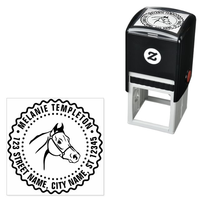 Rücksendeadresse von Ross Head Line Art FF Permastempel (Beispiel)