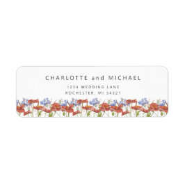 Rücksendeadresse von Wildblumen für Wasserfarben