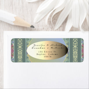 Rücksendeadresse Wedding Couple Wildblume Label
