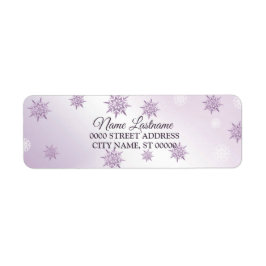 Rücksendeadresse Weihnachten Rosa Lila Schneeflock