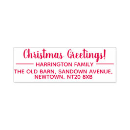 Rücksendeadresse Weihnachtsgrüße Permastempel