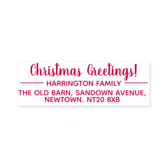 Rücksendeadresse Weihnachtsgrüße Permastempel (Design)