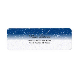 Rücksendeadresse Weißschneeflocken Blauer Himmel