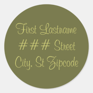 Rücksendeadresseaufkleber - personifizieren Sie Runder Aufkleber