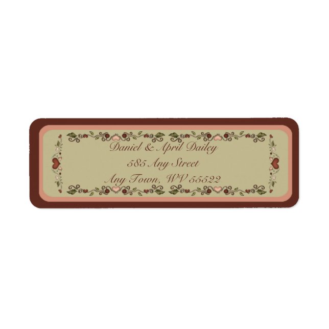 Rücksendeadressen-Aufkleber blühen (Vorne)