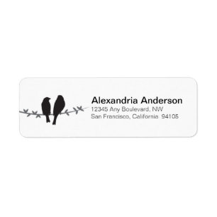 Rücksendeadressen-Aufkleber der Vogelzweigung lieb
