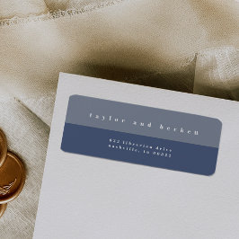 Rücksendeadressen-Aufkleber für Bluefarbblöcke