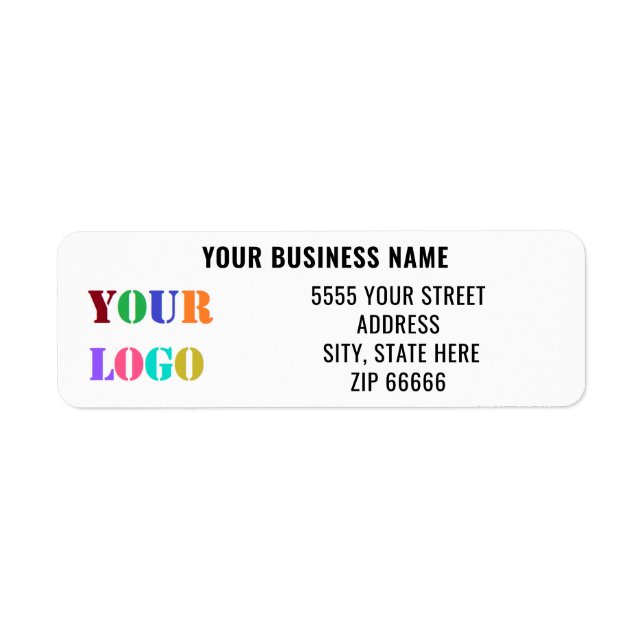 Rücksendeadressen-Aufkleber für Firmenlogo (Vorne)