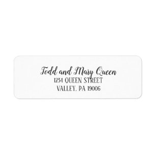 Rücksendeadressen-Aufkleber für Minimalistische Al