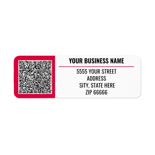 Rücksendeadressen-Aufkleber für QR-Code anpassen (Vorne)