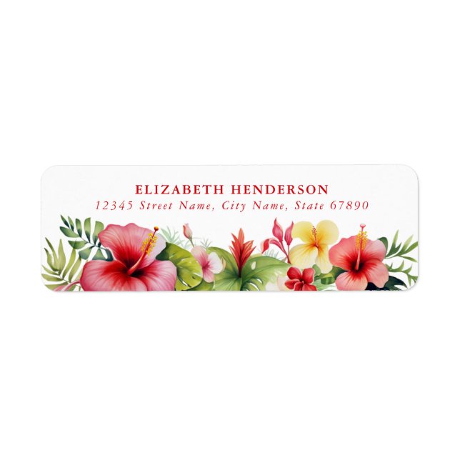 Rücksendeadressen-Aufkleber hübscher Blume (Vorne)