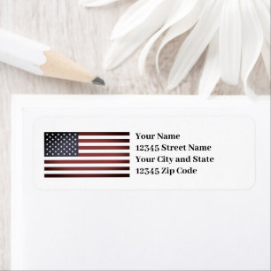 Rücksendeadressen-Aufkleber mit amerikanischem Log