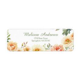 Rücksendeadressen-Aufkleber mit Blumenwasser