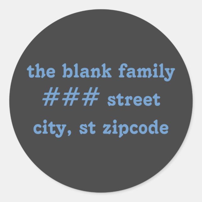 Rücksendeadressen-Aufkleber - Personalisierung Runder Aufkleber (Vorderseite)