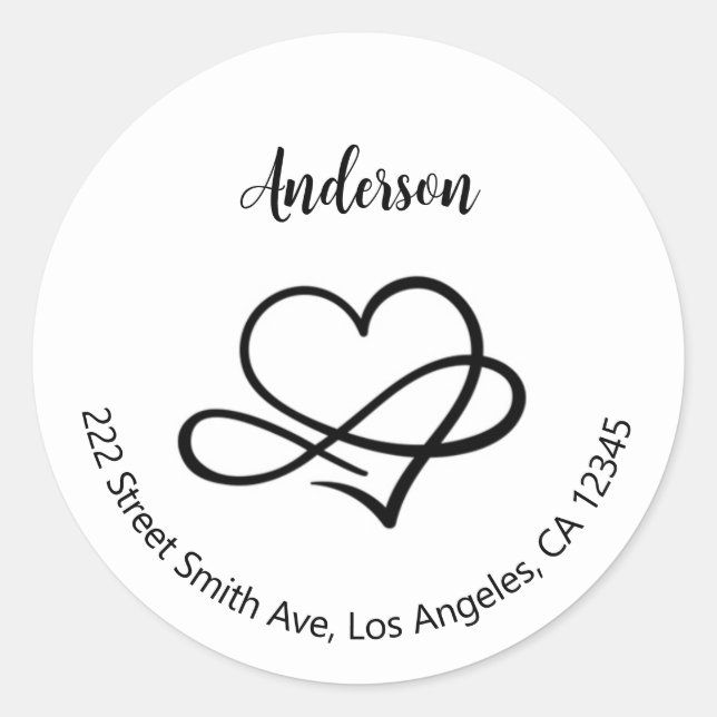 Rücksendeadressen-Aufkleber Runder Aufkleber (Vorderseite)