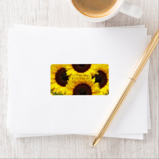 Rücksendeadressen-Aufkleber Sonnenblume Adressaufkleber