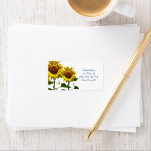 Rücksendeadressen-Aufkleber Sonnenblume Adressaufkleber