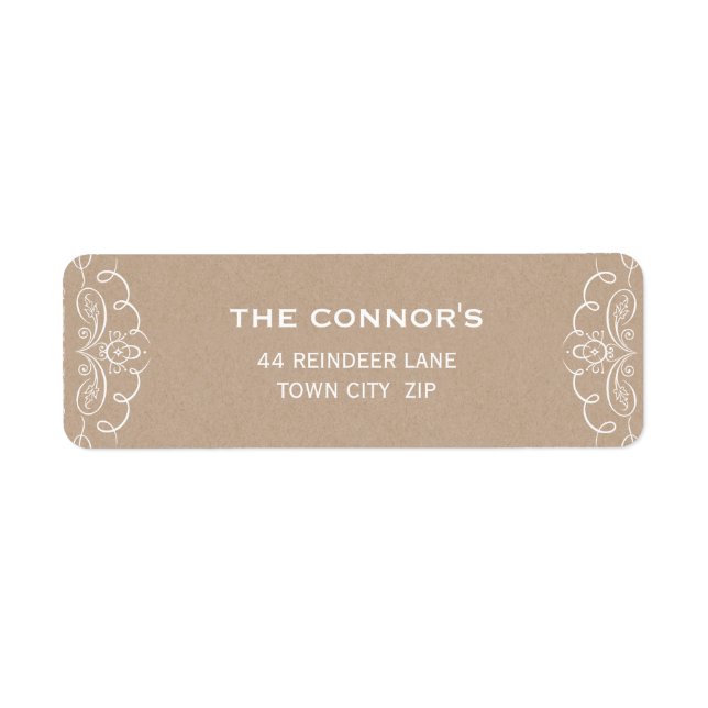 RÜCKSENDEADRESSEN-AUFKLEBER stilvoll und elegant (Vorne)