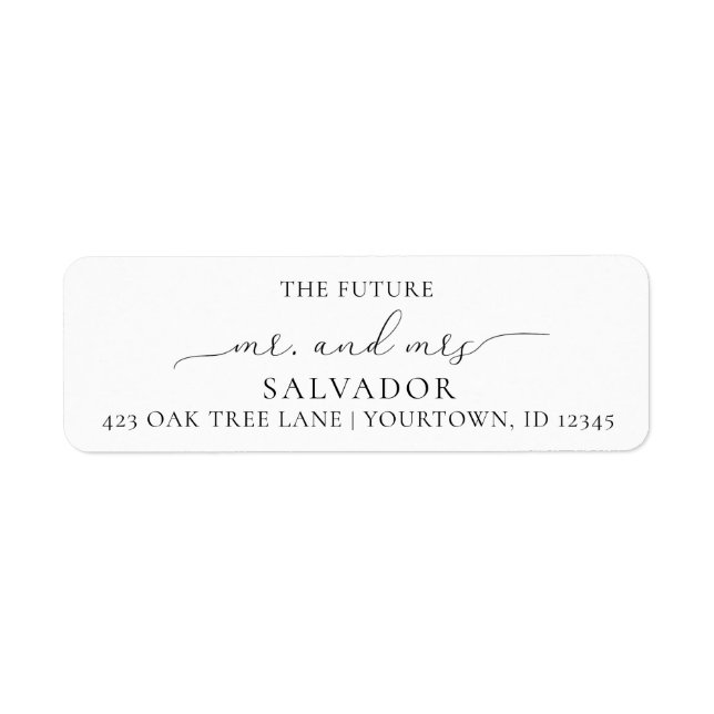 Rücksendeadressen-Aufklebers Wedding Future Mrs. (Vorne)