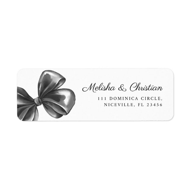 Rücksendeadressetikett Hochzeit. (Vorne)