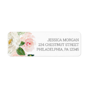 Rücksendeetikett Blushing Blooms