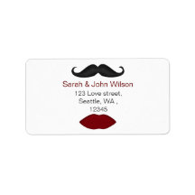Rücksendekennzeichen für Lippen und Schnurrbart