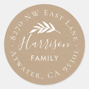 Rücksendekennzeichen für Olivenzweige Runder Aufkleber