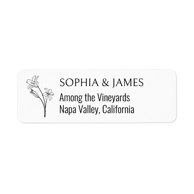 Rücksendesiegel für Botanische Linie Art Wedding (Vorne)