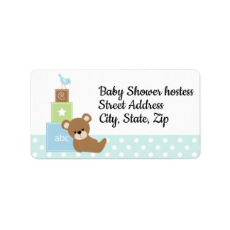 Rücksendetikett für Baby Boy Shower Adressaufkleber