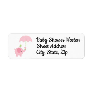 Rücksendetikett für Mädchen-Dusche