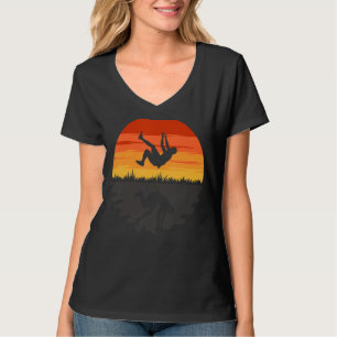 Rückwand auf Sonnenuntergang Parkour Retro Vintag T-Shirt