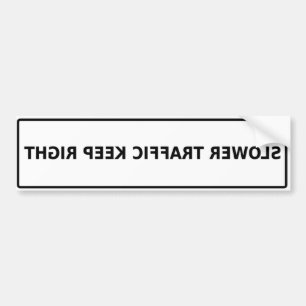 Rückwärtiger langsamerer Verkehr behält nach Autoaufkleber