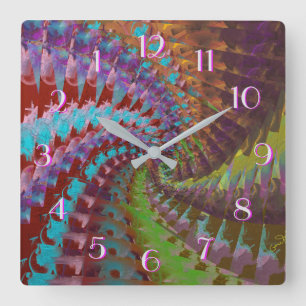 Rückwärts-Uhr Quadratische Wanduhr