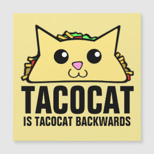 Rückwärts von Tacocat Magnetkarte