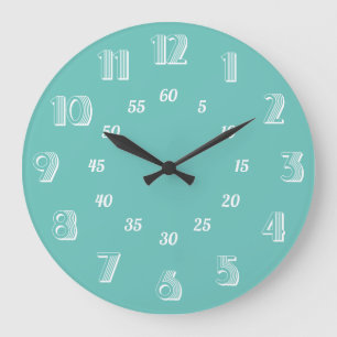 Rückwärtsdrehzahl der Wall-Uhr mit Minuten und Stu Große Wanduhr
