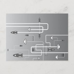 Rückwärtsflug Postkarte