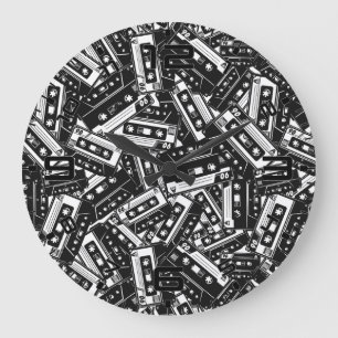 Rückwärtskassette - Zeitlos Cool Große Wanduhr