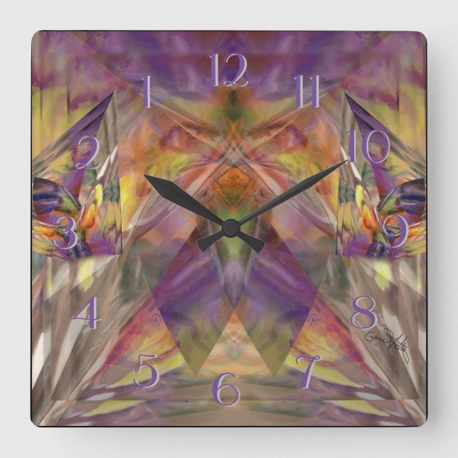 Rückwärtskontrolle Quadratische Wanduhr (Vorderseite)