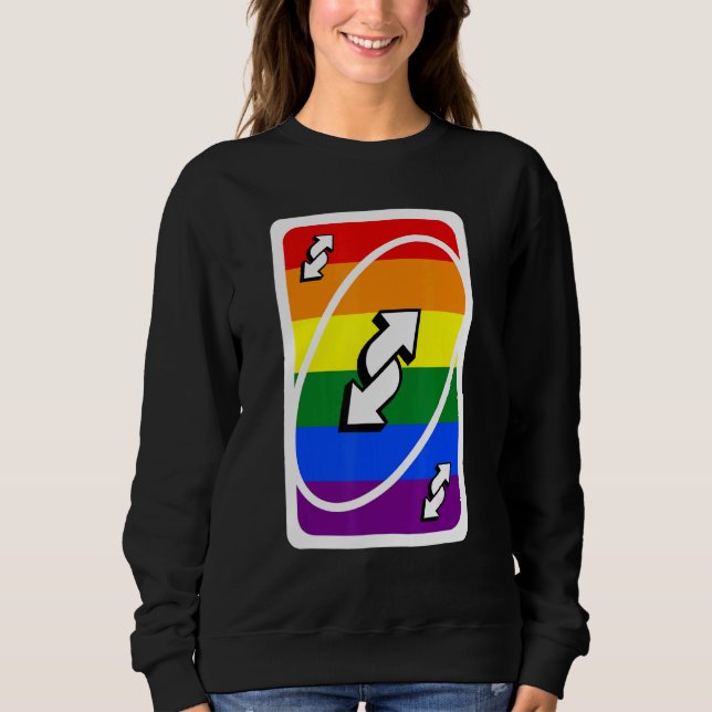 Rückwärtsstartflagge für LGBT Sweatshirt (Vorderseite)